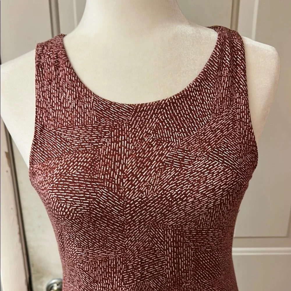 Athleta Textured Burgundy Midi Dress - Picture 2 of 7